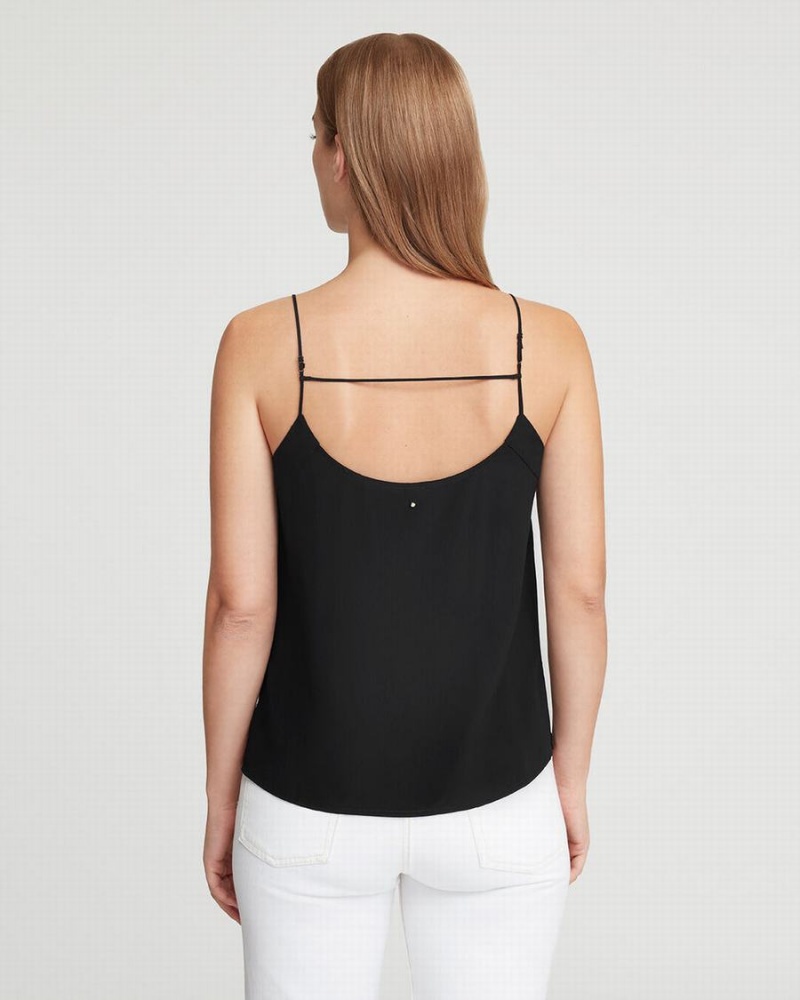 Cuyana Silk Cami Women's Tanks Black | UHB5547LD