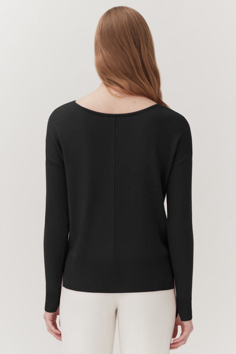 Cuyana Single-Origin Cashmere Women's Cardigan Black | RVY1473CU