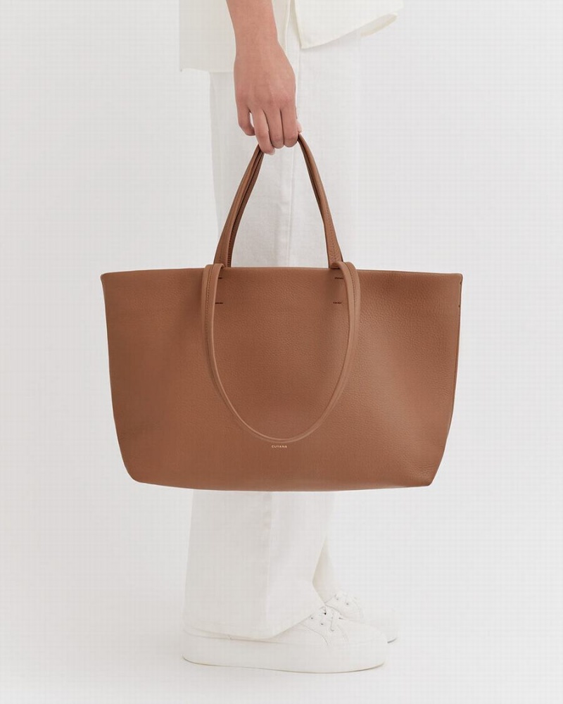 Cuyana Small Easy Women's Tote Bags Brown | JJV6980CG