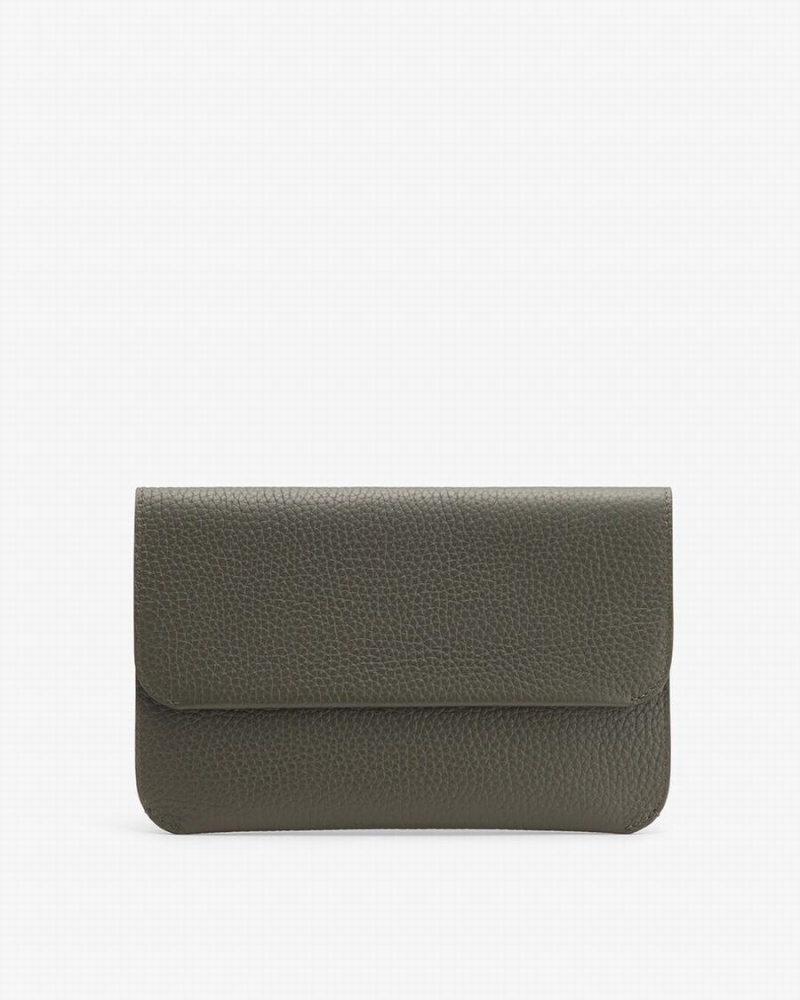 Cuyana System Flap Women\'s Clutch Bags Dark Green | HOO8890UK