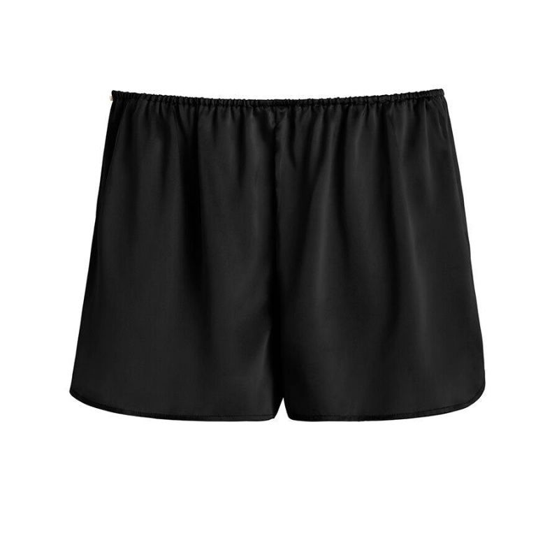 Cuyana Washable Charmeuse Women\'s Shorts Black | XEA897JA