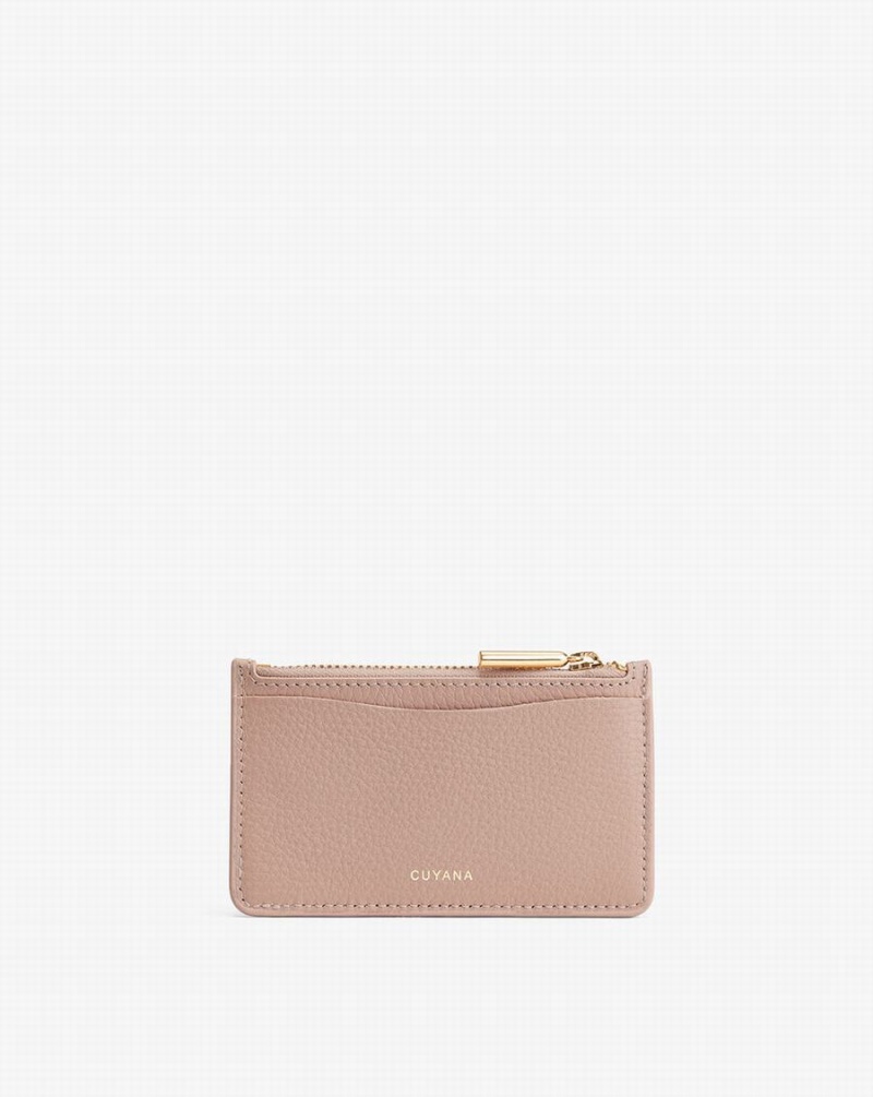 Cuyana Zip Women's Cardholders Pink | QMX2722SV